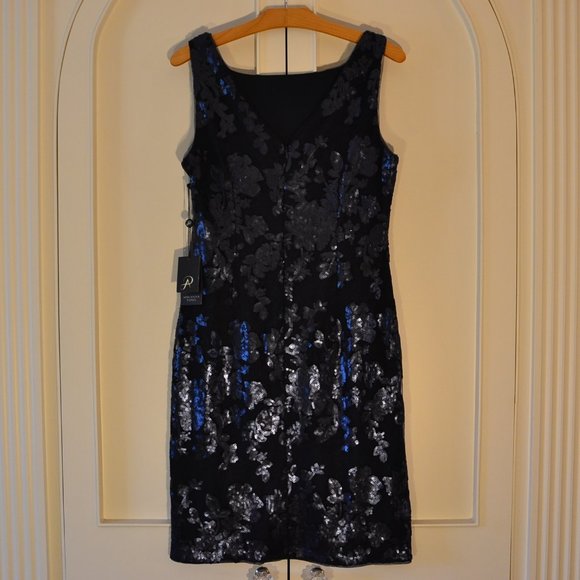 Adrianna Pappell Sequined Mesh Dress NWT - Picture 3 of 6